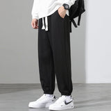 sports pants men fashion solid color casual pants men sweatpants streetwear hip hop loose straight pants mens joggers trousers urban active pants