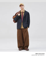 zip-up minimalist jacket, cold-season outfit - comfortable cotton fit with bold prints