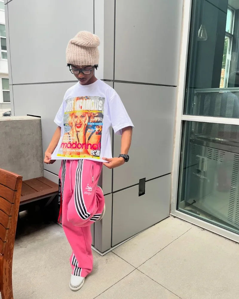 Sadcore Streetwear top – American Trendy Brand Retro Fashion Tops Letters Printed Sho