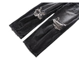 knee destroy big holes high street pants mens casual harajuku zipper straight trousers hip hop fashion streetwear baggy joggers unique joggers style 2922