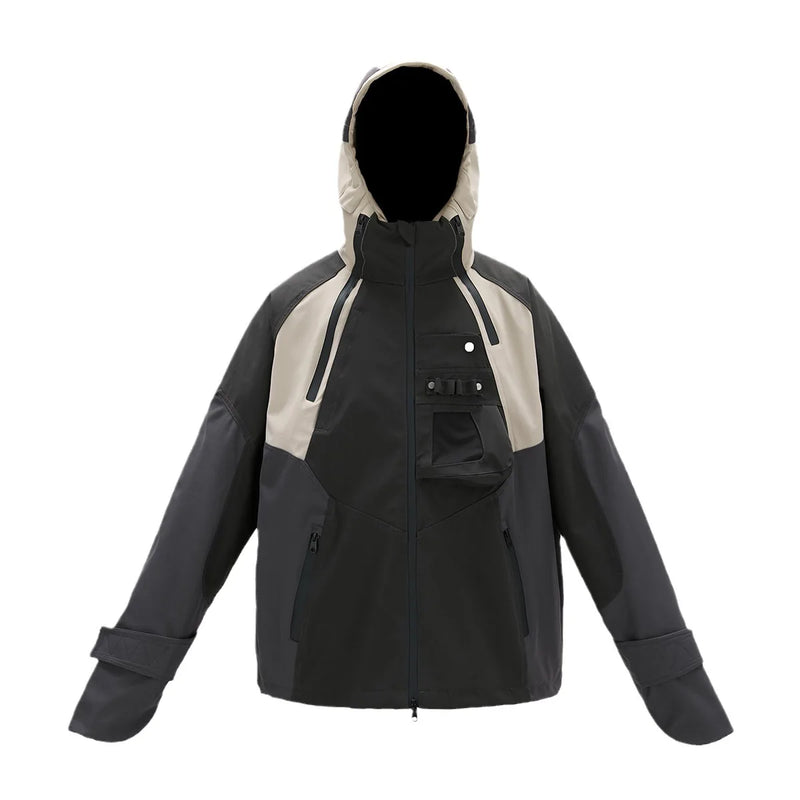 New 2023 Men Under My Car Parka All Track Zipper Casual Mess Inside Windbreaker With Hoody Trench Jackets Coat Outdoor  #A07