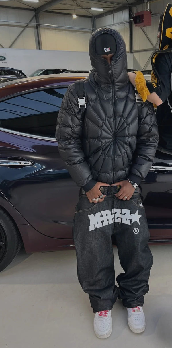 casual hip hop y2k jeans print letters straight wide legs black baggy jeans men and women fashion punk denim pants streetwear stacked flare jeans