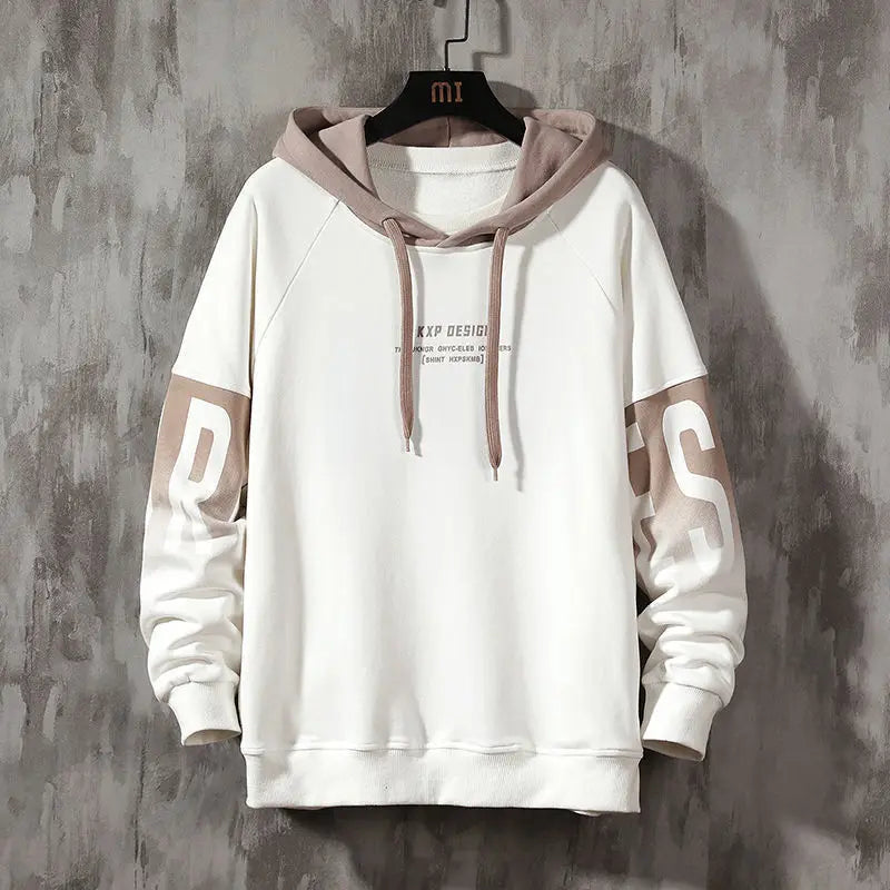 Male Clothes Hooded Green Loose Sweatshirt For Men Hoodies Fleeced Pas