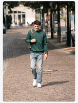 2024 New Autumn And Winter Blue Warm Fleece Fabric Sweatshirt Trendy M
