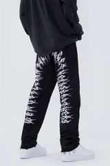 fashion back letters embroidery denim jeans mens casual zipper straight harajuku jean trouser hip hop streetwear pants joggers unique joggers style 5469