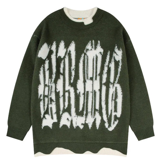 mens sweater fashion patchwork fake two pieces streetwear hip hop knitted sweaters pullover casual cotton sweater unisex clothes - unisex casual winter pullover, 2025 streetwear drop, soft fleece-lined outerwear