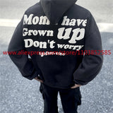 2024 Autumn Winter New American Heavy Duty Vintage Hoodie Long Sleeve