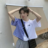 Trapwear Anime panel – Short Sleeved T Shirt Women 2024 New Summer Design White Spl