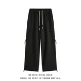 hip hop mens loose fit paratrooper pants drawstring elasticated work pants lightweight quick drying sport climbing trousers clean everyday pants