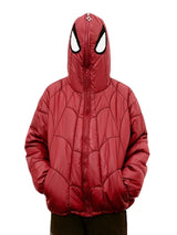 Cyberpunk Shirt – Spider Embroidery Hooded Coton Padded Jacket And Coat Mens – Streetwear Fashion for Men & Women