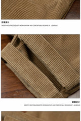 men american retro casual pure cotton corduroy pants japanese streetwear amikaji fashion straight cargo pant trouser unique cargo style 2004