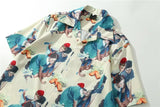 Cuba Collar Men's Shirt Short Sleeve Summer Soft and Cool Material Hawaiian Shirts Man