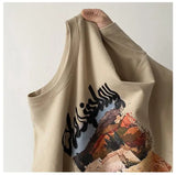 Cyberpunk Broken heart – American Retro Trend Cotton Printed Graphic T Shirt For Coup