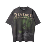 vaporwave vintage t-shirt featuring 24ss summer retro vintage portrait quality printing high street distressed t shirt tops