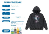 rainbowtouches washed hoodie 2022 men fashion autumn hip hop fashion high street skull graphic print unisex essential hoodie trendy hip hop style outerwear, unique limited edition hoodie, streetwear fashion hoodie