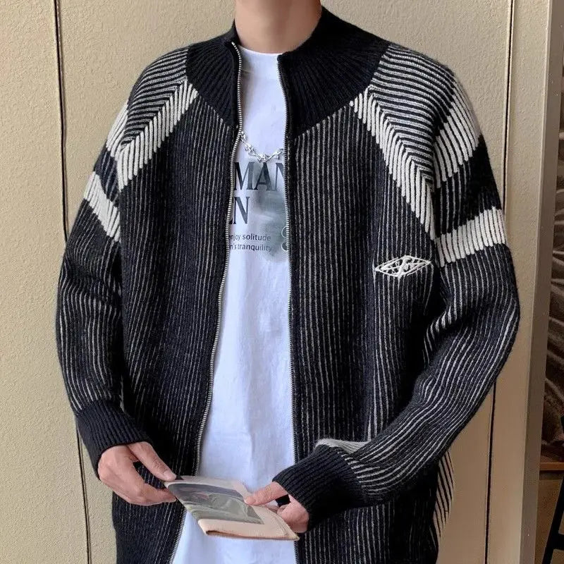 grunge oversized knit streetwear piece for layered look and winter street fits, ideal for men’s fashion and seasonal streetwe