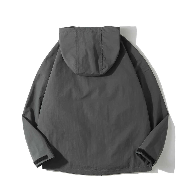 Graffiti fleece zip-up parka urban hooded