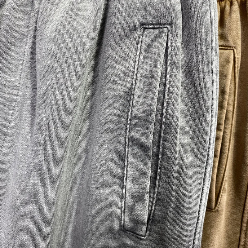 high street dark distressed vintage baggy joggers pants ins versatile drawstring sports pants men washing wax dyeing sweatpants unique joggers style 3203