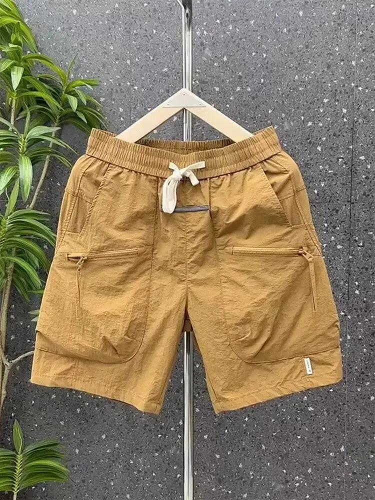 cargo shorts mens summer thin loose multi pockets fifth pants quick dry shorts male 2024 summer men bermuda shorts korean fashi unique cargo style 1526