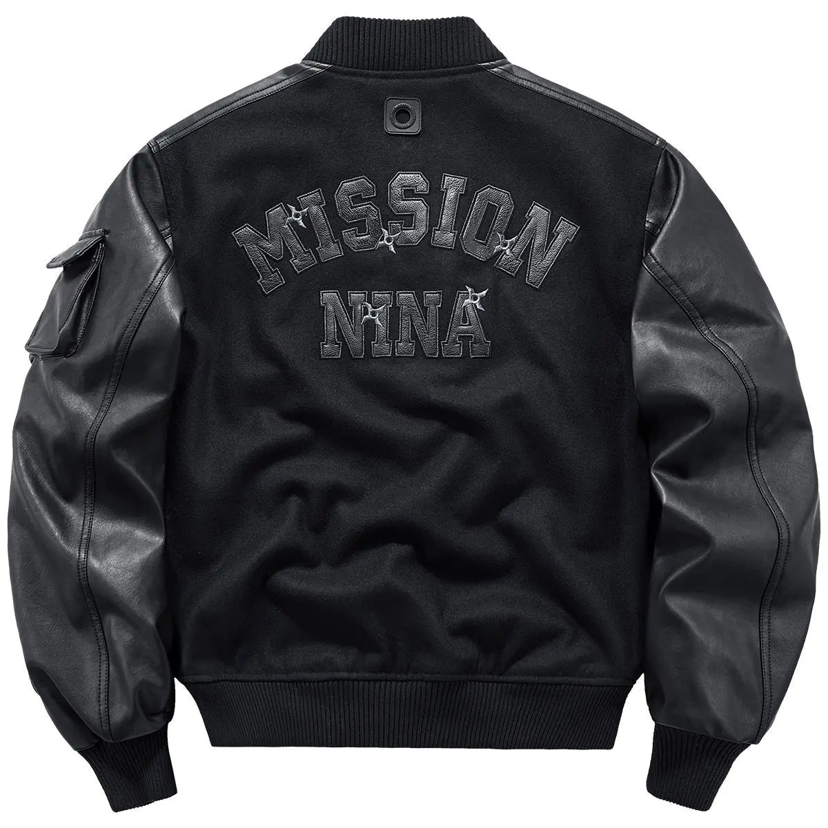 Autumn/Winter Baseball Suit Men's Wool Heavy Work Coat Ninja Embroidered American Retro Flying jackets for men leather jacket