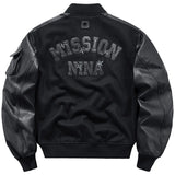 Autumn/Winter Baseball Suit Men's Wool Heavy Work Coat Ninja Embroidered American Retro Flying jackets for men leather jacket
