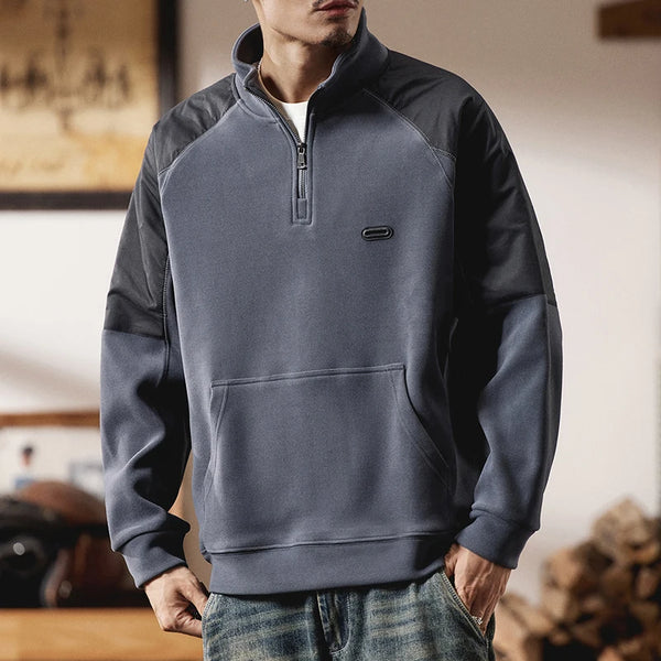 Men Autumn Winter 500G Double Sided Velvet American Retro Fashion Stre
