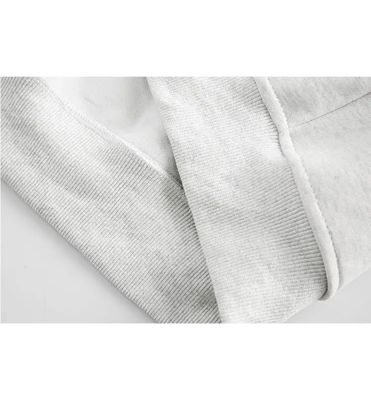 American Street Ins Gray Hooded Sweatshirt Jacket for Boys Retro Street Y2K Loose Splicing Contrasting Zipper Cardigan Top
