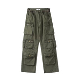 new multi pocket heavy industry washed cargo pants mens high rise loose y2k vintage streetwear oversized straight leg jeans unique cargo style 690