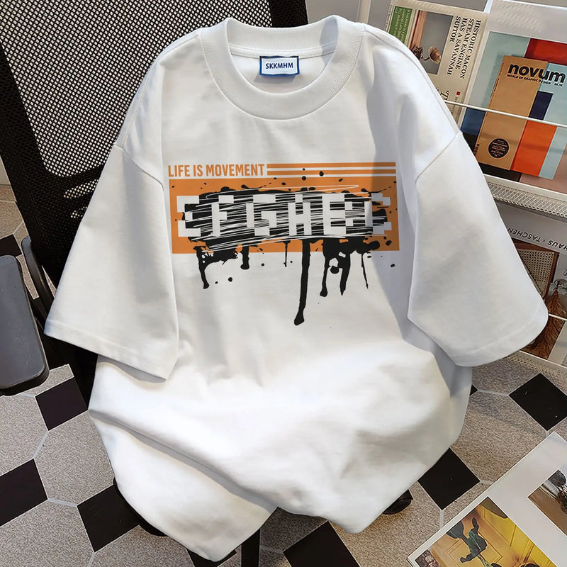 Trapwear Aesthetic piece – Summer Men And Women Hip Hop Trend Personalized Letter Print