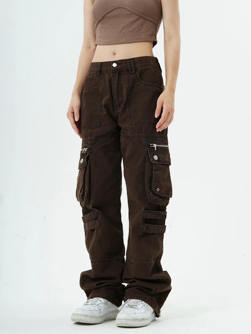 hip hip pants retro cargo harem pant streetwear side pockets harajuku joggers unisex new casual loose straight cotton trousers casual joggers