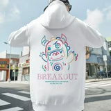 Breakout Cattle Harajuku Prints Mens Pullover Hoodies Casual Loose Sweatshirt