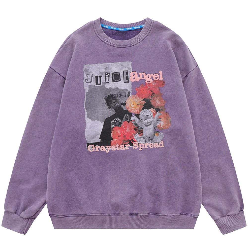 "Juice" Unisex Men Women Streetwear Graphic Sweatshirt Daulet Apparel