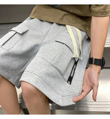 korean style niche casual shorts men summer workwear five point pants design trendy brand loose couple style retro sports pants unique shorts style 2180
