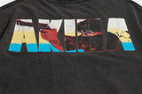 gothic oversized shirt featuring 24ss summer vintage retro anime printing high street t shirt tops