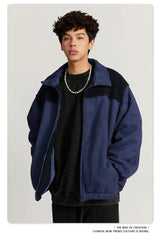 Checkered Varsity Bomber Coat Statement Piece