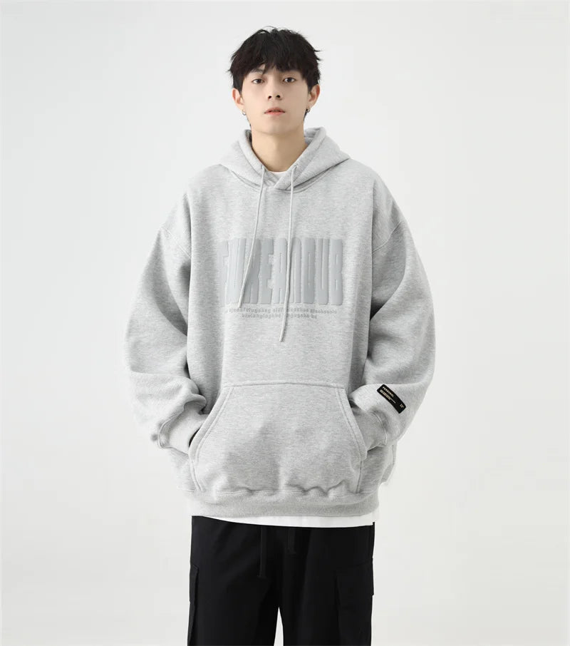 2024 New Letter Foam Printed Hoodies Mens Autumn Oversized Cotton Y2K