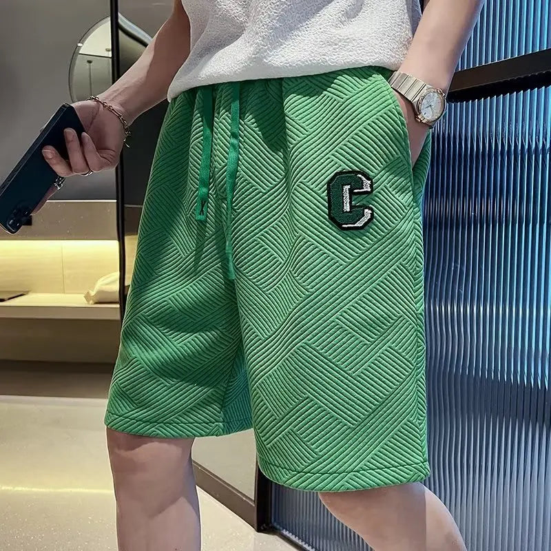 2023 Spring Men's Shorts Korean Fashion Black Shorts Harajuku High Street Men's Clothing White Gym Shorts Men Sweatpants New