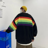 bold fire sweater, layered fit piece, aesthetic soft knit grunge sweater for cozy streetwear