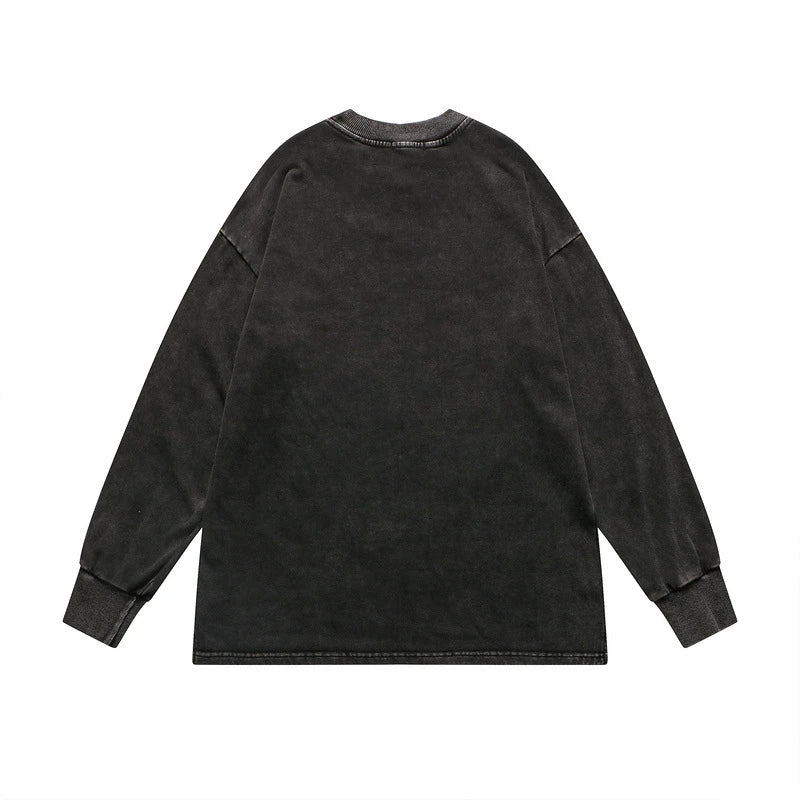Trapwear Shirt – Rainbowtouches Washed T Shirt Men Oversized High Street Clot – Modern Streetwear for Everyone
