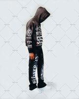 Y2K High Street Clothing Oversized Pullover Sweatshirt Mens 2023 Sprin