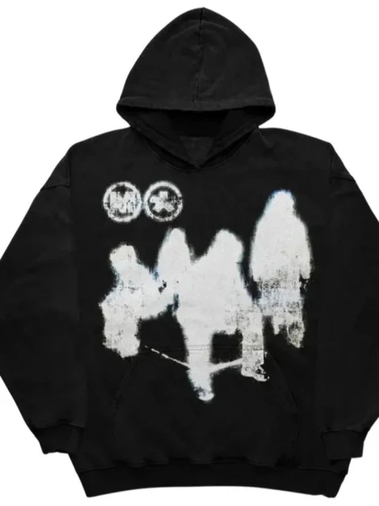 Y2K Womens Top Hoodies Sweatshirt Pullover Oversized Streetwear Vintag