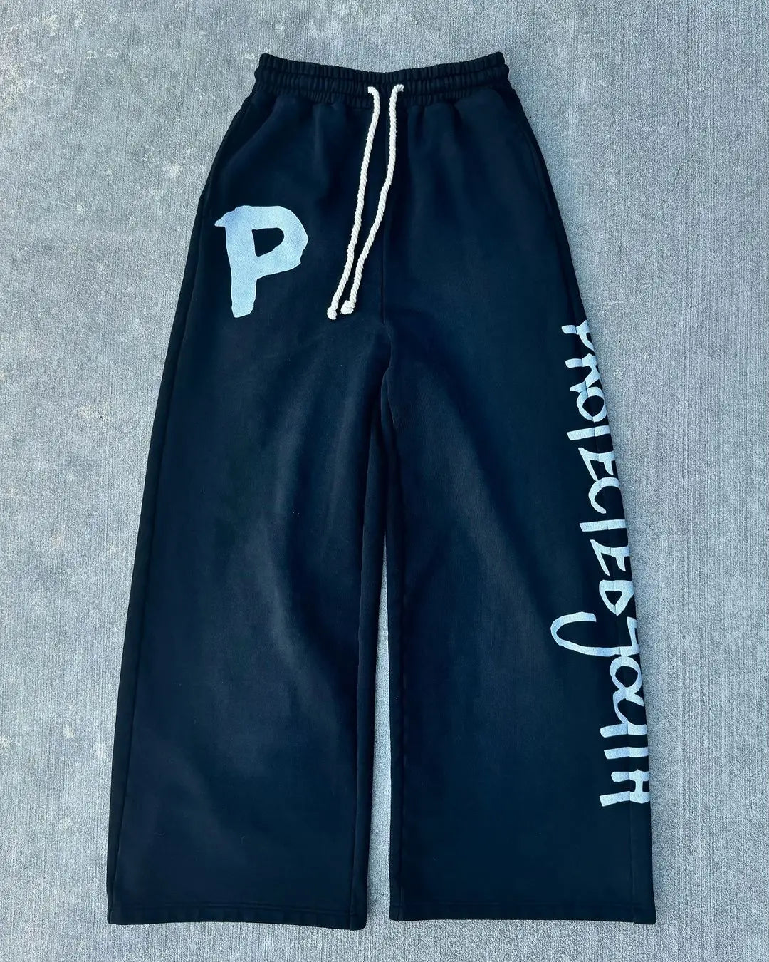 street wear mens black and red fashionable loose pants y2k straight leg cotton pants sport simple side letter casual pants urban fashion pants