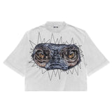 Trapwear Oversized shirt – Harajuku Trendy Oversized T Shirt New Gothic Fashion Crocodi
