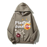 High Street Letter Foam Skull Vintage Fleece Hooded Hoodies Men And Wo