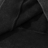 Rainbowtouches Washed Hooded  Fashion Skull Design Sweatshirts Print High Street Cotton Fashion Occident Stylish Black Clothing