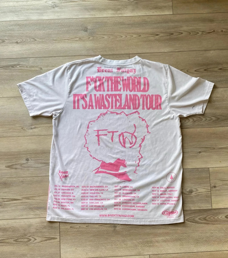urban glitchcore tee with bold flame art and graffiti overlays