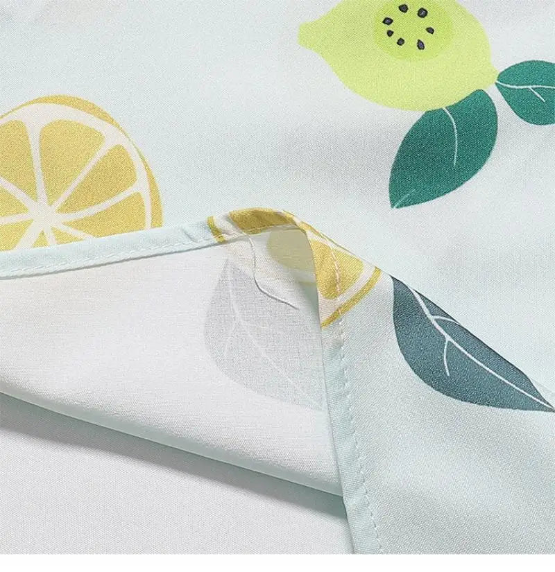 Hawaiian Beach Style Casual Clothes Loose Tops Fruit Print Refreshing Feeling Summer Short Sleeve