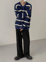 grunge oversized knit streetwear piece for layered look and winter street fits, ideal for men’s fashion and seasonal streetwe