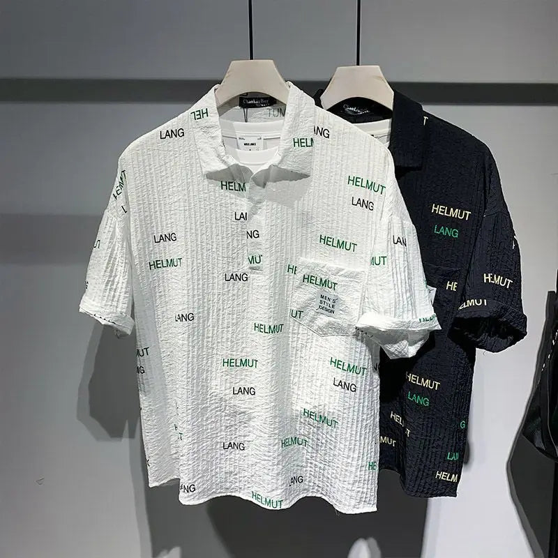 Y2k Aesthetic piece – Summer Short Sleeved T Shirt New Short Sleeved Shirt Mens Fa
