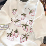 Harajuku Oversized shirt – Korean Street Men And Women Trendy Personality Strawberry Pr